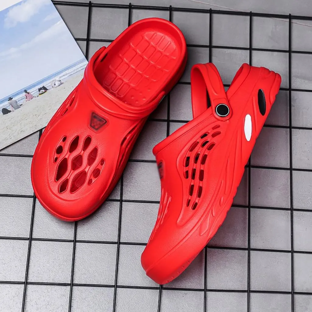 Versatile Men's Hole Shoes Outdoor Couples Large Beach Sandals,Outdoor Indoo Summer Anti slip Breathable Slippers,Sports Comfortable Pool Beach Garden Shoes