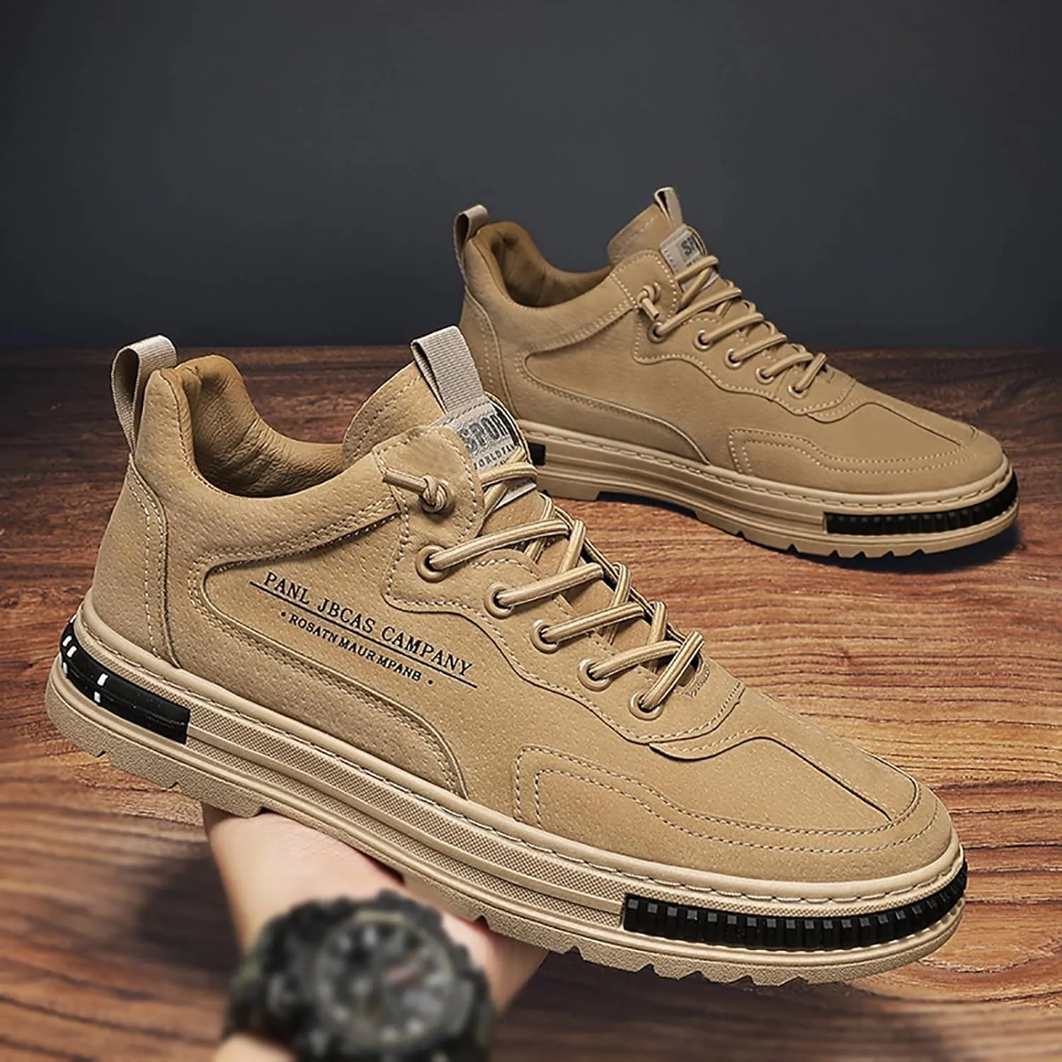VESNIBA Non Slip Work Shoes for Men Fashion Walking Sneakers Kitchen Chef Shoe Comfortable Leather Casual Mens Sneaker
