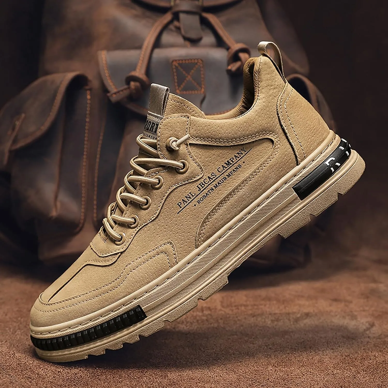 VESNIBA Non Slip Work Shoes for Men Fashion Walking Sneakers Kitchen Chef Shoe Comfortable Leather Casual Mens Sneaker
