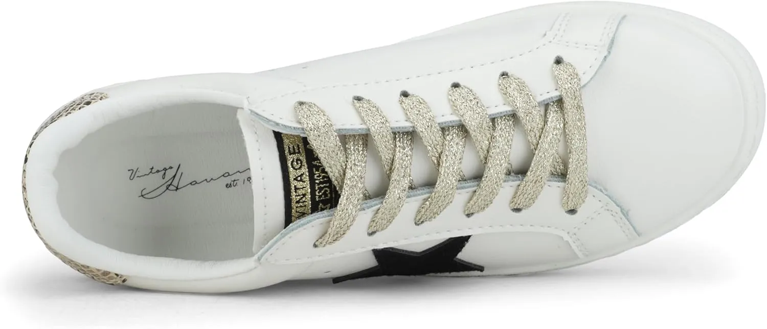 VINTAGE HAVANA Women’s Fashion Sneakers | Casual Lace up Low Top Tennis Shoes | Cute Trendy Dressy Sneakers