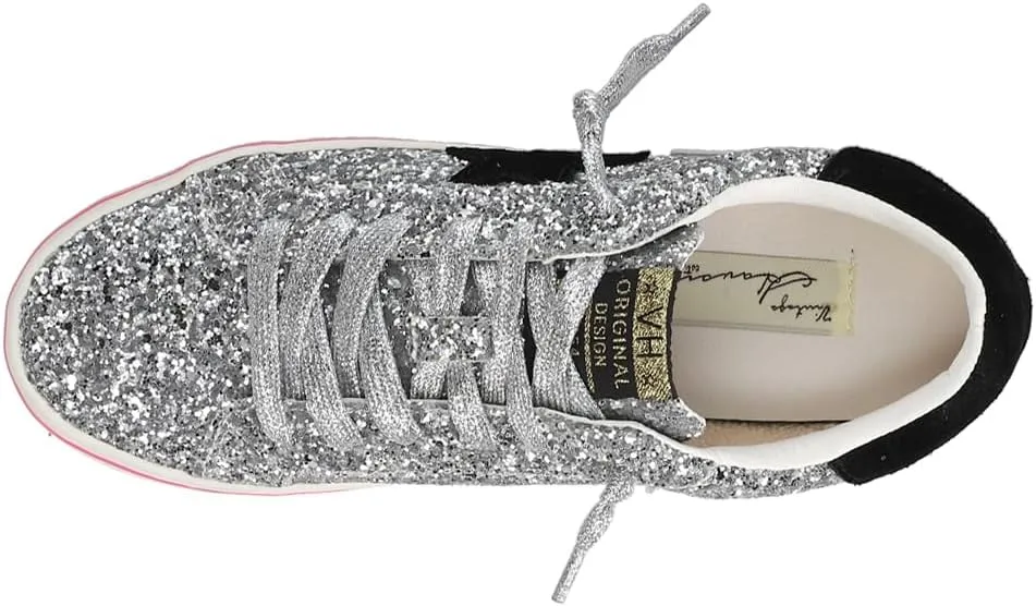 Vintage Havana Womens Flair Glitter Slip On Sneakers Shoes Casual - Pink