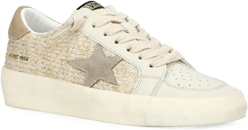VINTAGE HAVANA Women's Reflex Sneaker, Natural/Gold, 7.5