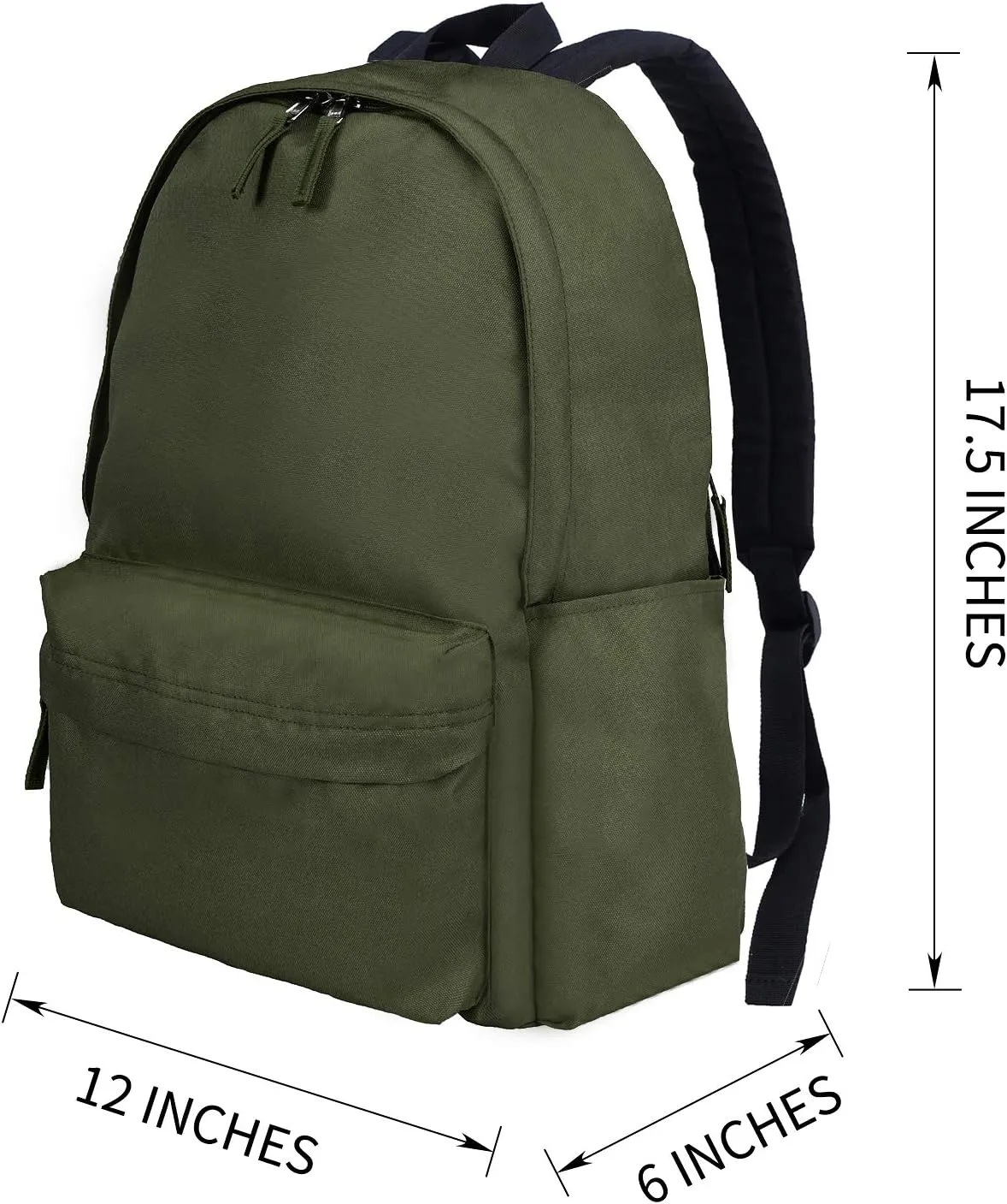 Vorspack Backpack for Men and Women - Basic Bookbag Casual Daypack Backpacks for College Work Travel