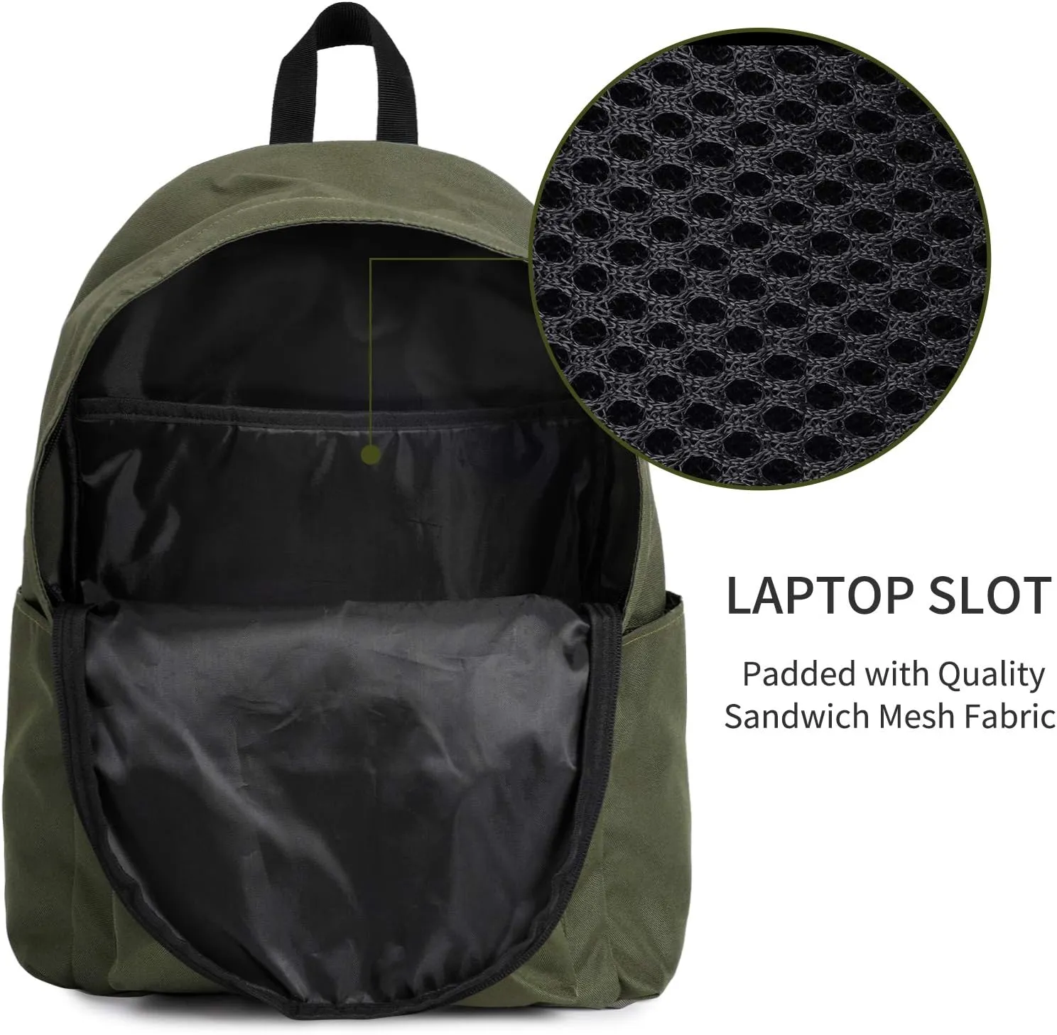 Vorspack Backpack for Men and Women - Basic Bookbag Casual Daypack Backpacks for College Work Travel