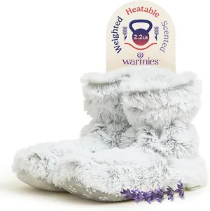 warmies Microwaveable House Slipper Boots for Women - Womens Shoe Sizes 6-10 - Comfy, Soft & Fuzzy Indoor Bootie Slipper with Backs & Memory Foam Soles - Cozy Warm Slip On Boots