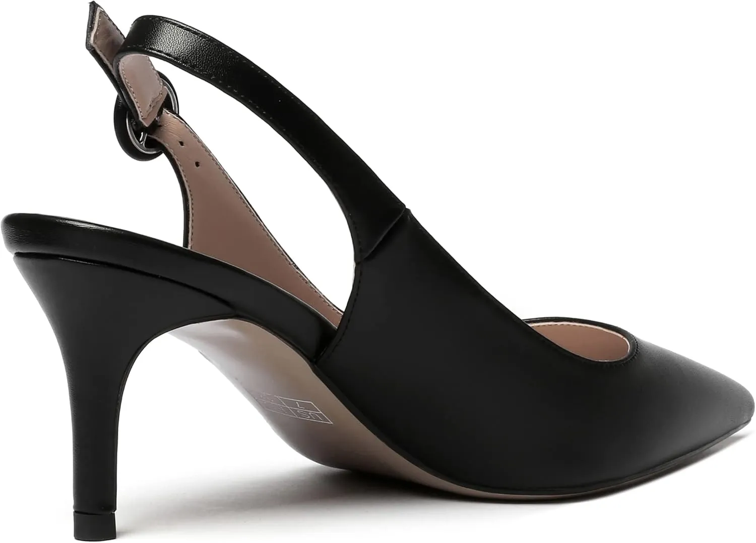 WAYDERNS Women's Slingback Pointed Toe Buckle Ankle Strap Wedding Matte Adjustable Strap Sexy Stiletto Mid Heel Pumps Shoes 2.5 Inch