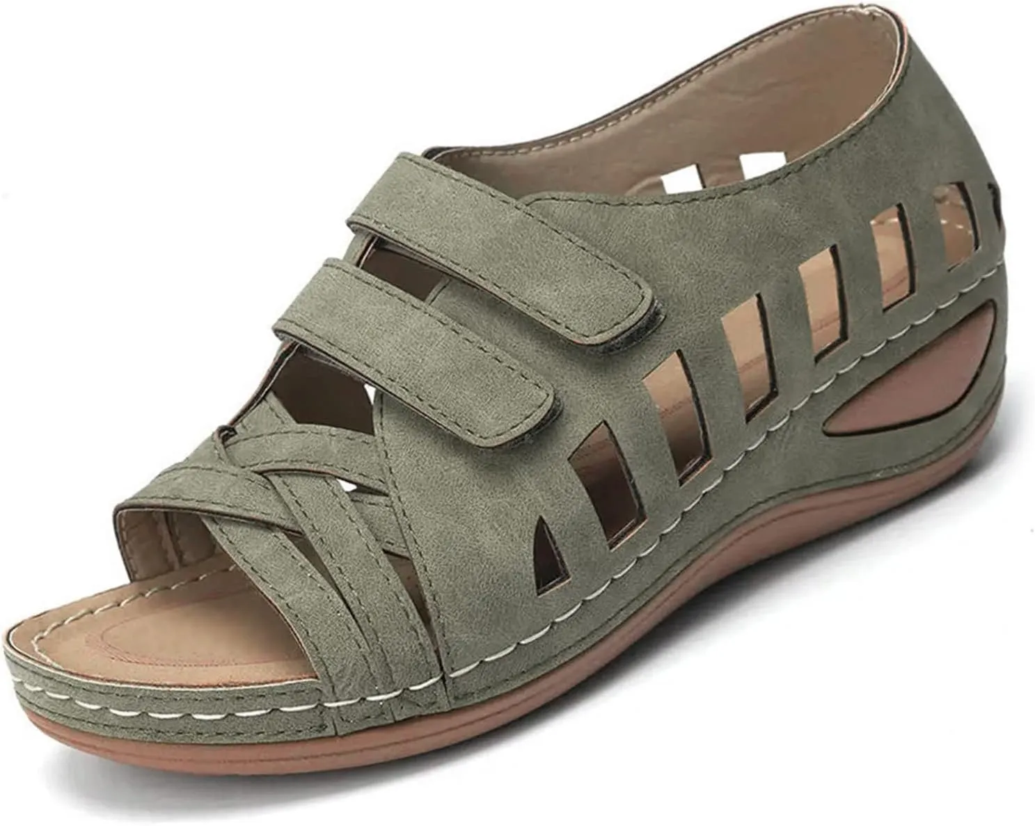 Wedge Sandals for Women 2024 Strap Sandals Summer Fashion Flops Women's Wedges Flip Buckle Shoes Sandals Shoes For Women