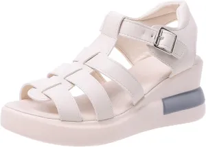 Wedge Sandals for Women 2024 Women’s Summer Platform Wedge Heel Sandals Comfortable Leather Sandals Toe Wedges