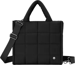 WESTBRONCO Puffer Crossbody Bags for Women Quilted Tote Bag Puffy Weekender Overnight Bag Nylon Shoulder Handbag