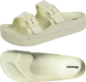 Weweya Arch Support Womens Sandals - Platform Recovery Sandals for Women - Adjustable Buckle Sandals