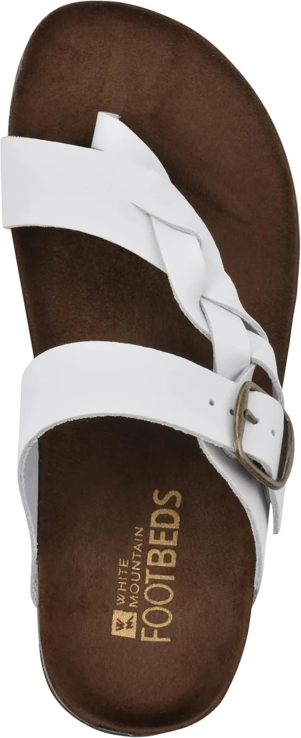 WHITE MOUNTAIN Women's Crawford Signature Comfort Molded Footbed Braided Sandal