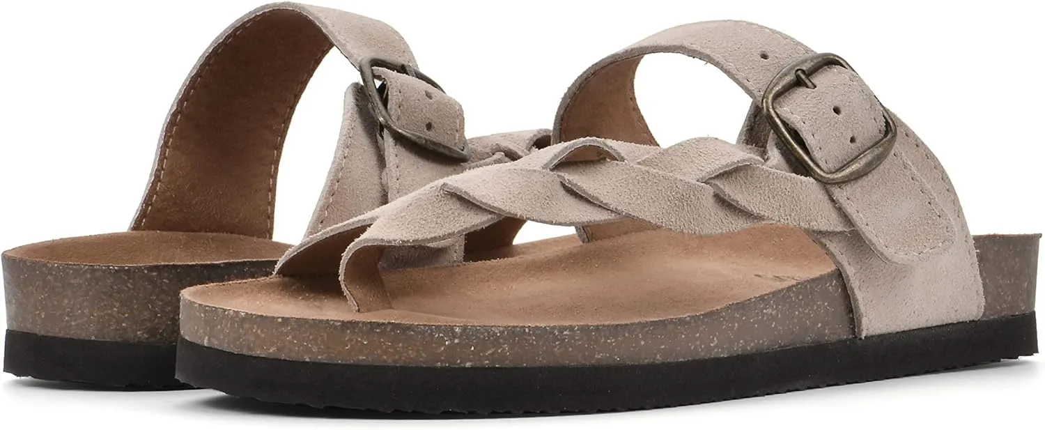 WHITE MOUNTAIN Women's Crawford Signature Comfort Molded Footbed Braided Sandal