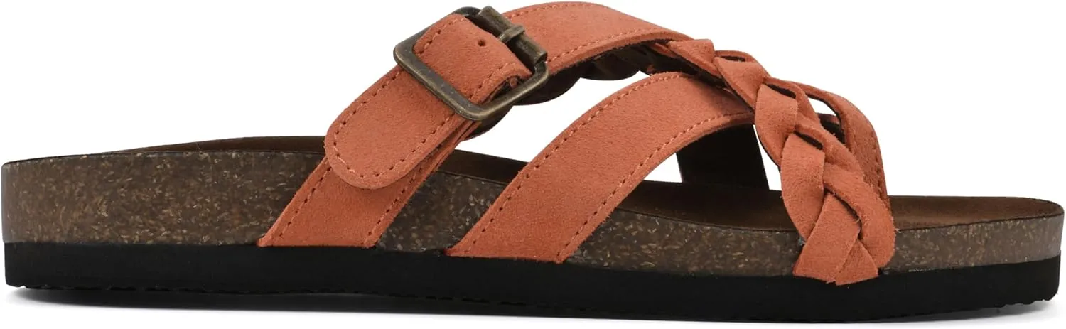 WHITE MOUNTAIN Women's Harrington Braided Signature Comfort-Molded Footbed Sandal