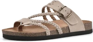 WHITE MOUNTAIN Women's Hayleigh Braided Signature Comfort-Molded Footbed Sandal