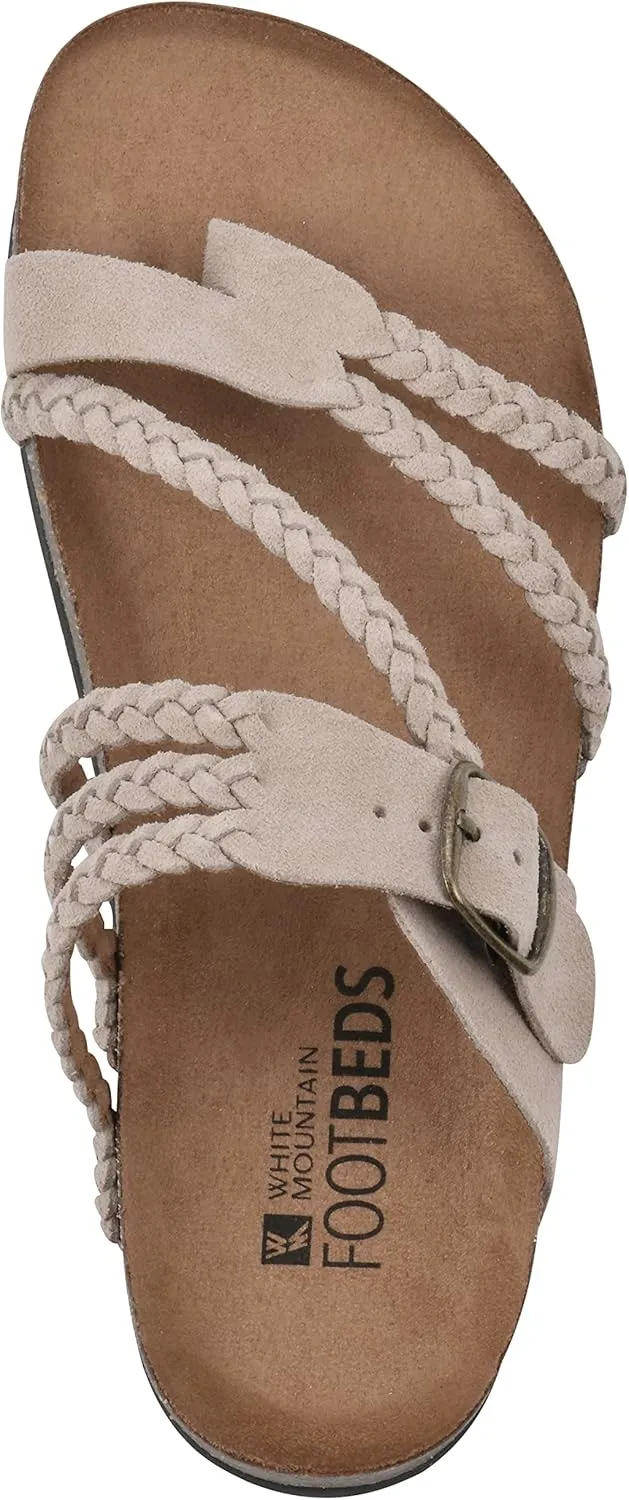 WHITE MOUNTAIN Women's Hayleigh Braided Signature Comfort-Molded Footbed Sandal