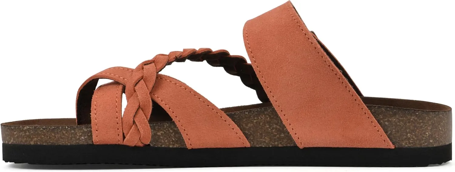 WHITE MOUNTAIN Women's Hazy Braided Signature Comfort-Molded Footbed Sandal