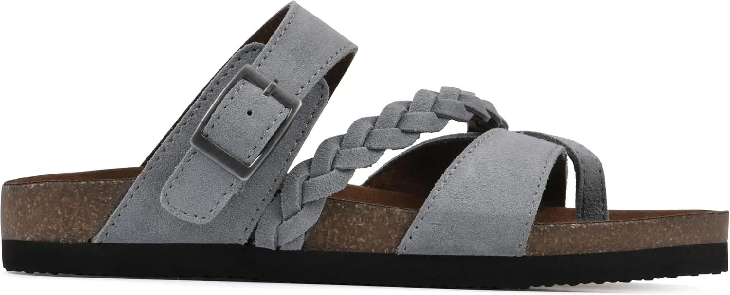 WHITE MOUNTAIN Women's Hazy Braided Signature Comfort-Molded Footbed Sandal