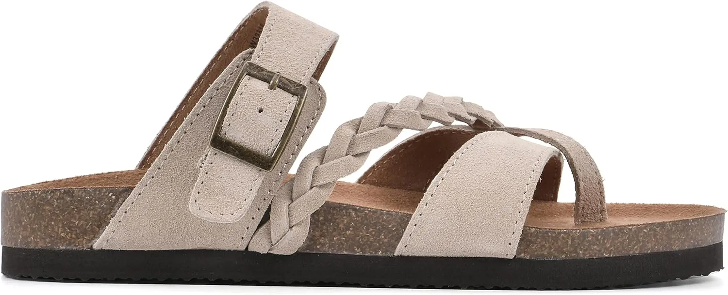 WHITE MOUNTAIN Women's Hazy Braided Signature Comfort-Molded Footbed Sandal