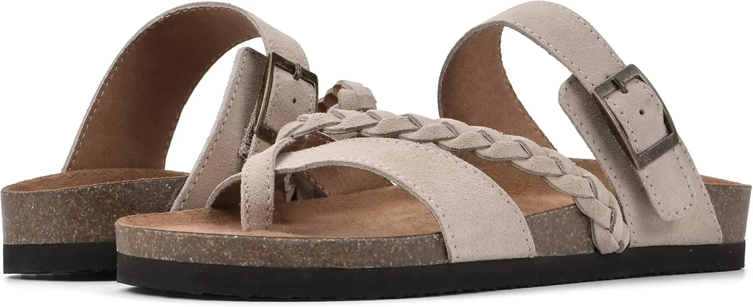 WHITE MOUNTAIN Women's Hazy Braided Signature Comfort-Molded Footbed Sandal