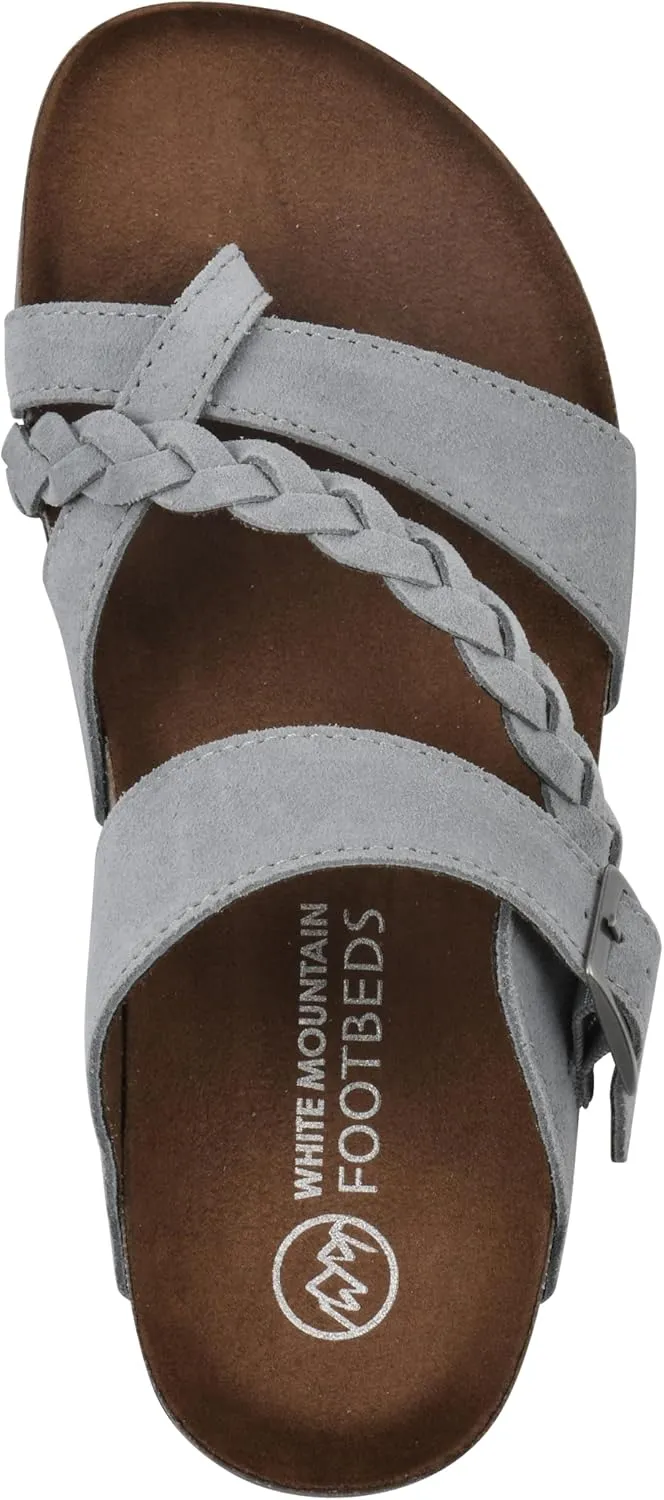 WHITE MOUNTAIN Women's Hazy Braided Signature Comfort-Molded Footbed Sandal