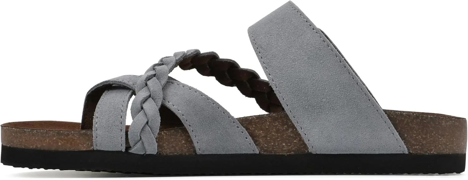 WHITE MOUNTAIN Women's Hazy Braided Signature Comfort-Molded Footbed Sandal