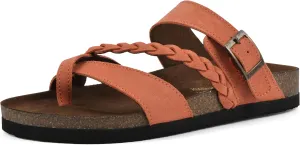 WHITE MOUNTAIN Women's Hazy Braided Signature Comfort-Molded Footbed Sandal