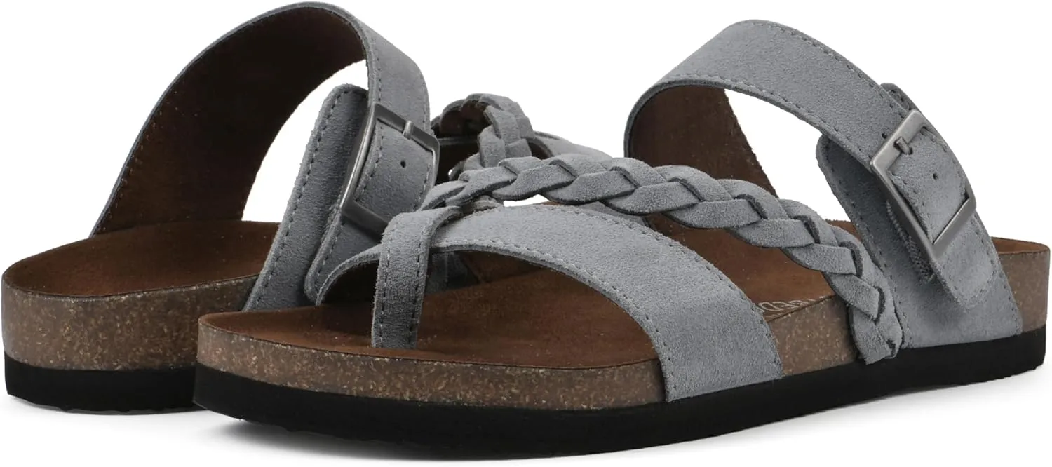 WHITE MOUNTAIN Women's Hazy Braided Signature Comfort-Molded Footbed Sandal