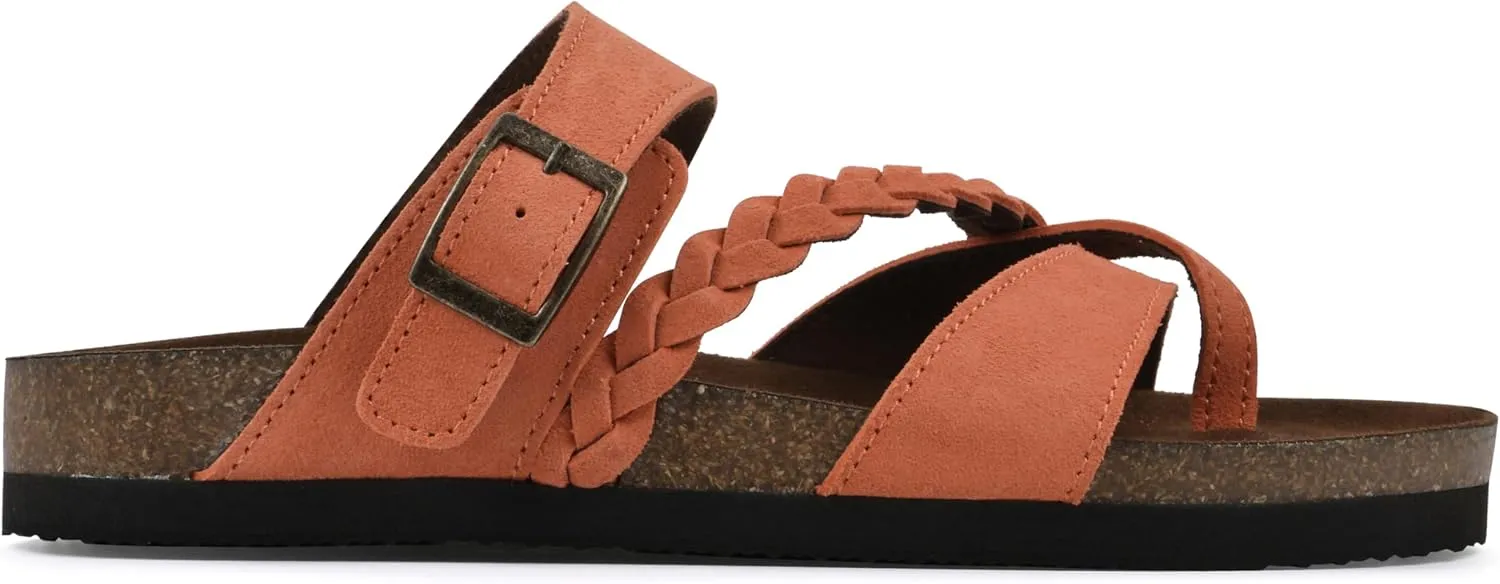 WHITE MOUNTAIN Women's Hazy Braided Signature Comfort-Molded Footbed Sandal