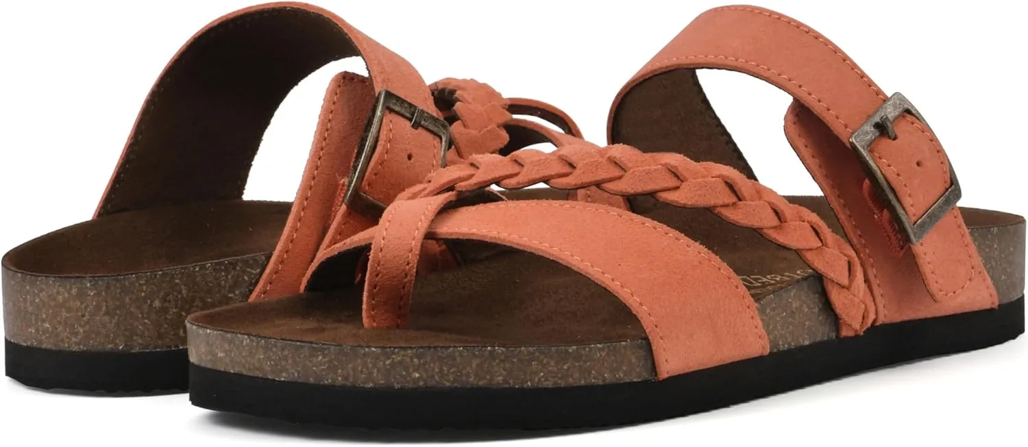 WHITE MOUNTAIN Women's Hazy Braided Signature Comfort-Molded Footbed Sandal
