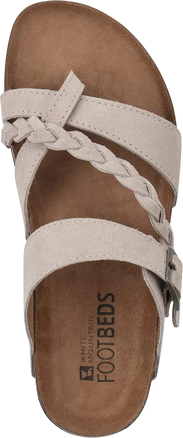 WHITE MOUNTAIN Women's Hazy Braided Signature Comfort-Molded Footbed Sandal