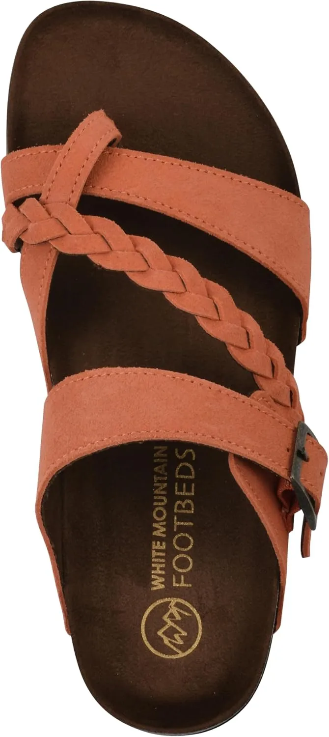 WHITE MOUNTAIN Women's Hazy Braided Signature Comfort-Molded Footbed Sandal
