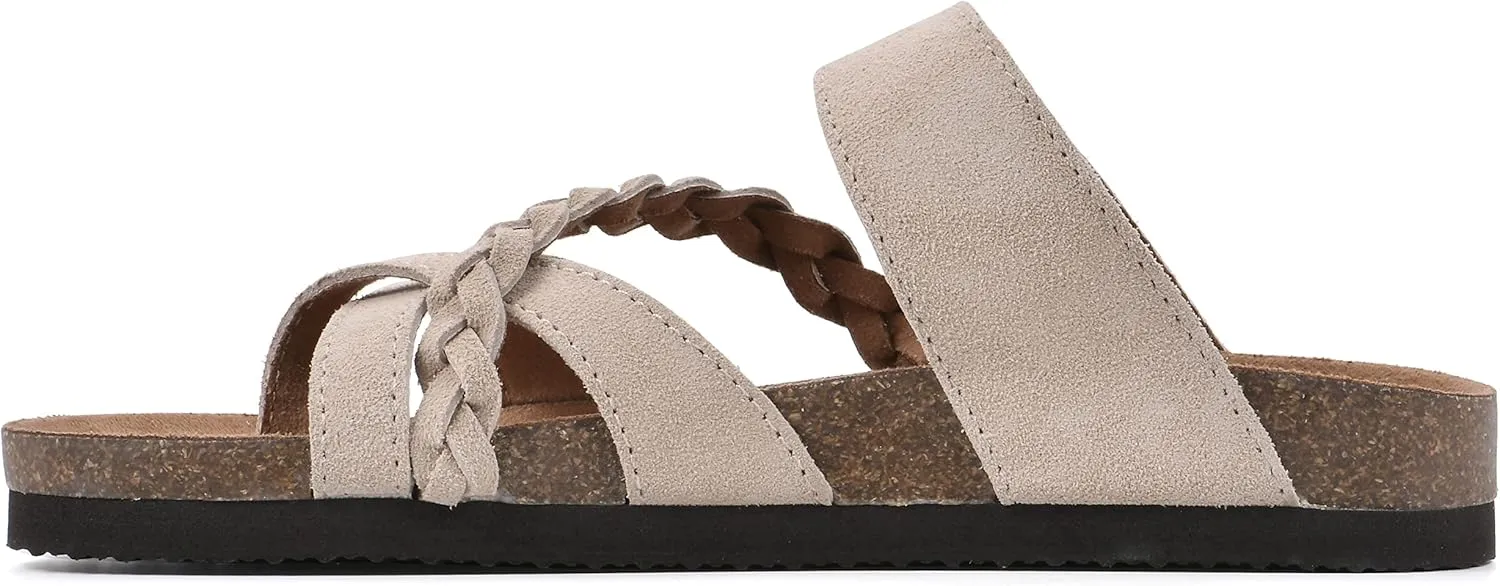 WHITE MOUNTAIN Women's Hazy Braided Signature Comfort-Molded Footbed Sandal