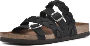 WHITE MOUNTAIN Women's Holland Signature Comfort Molded Braided Footbed Sandal