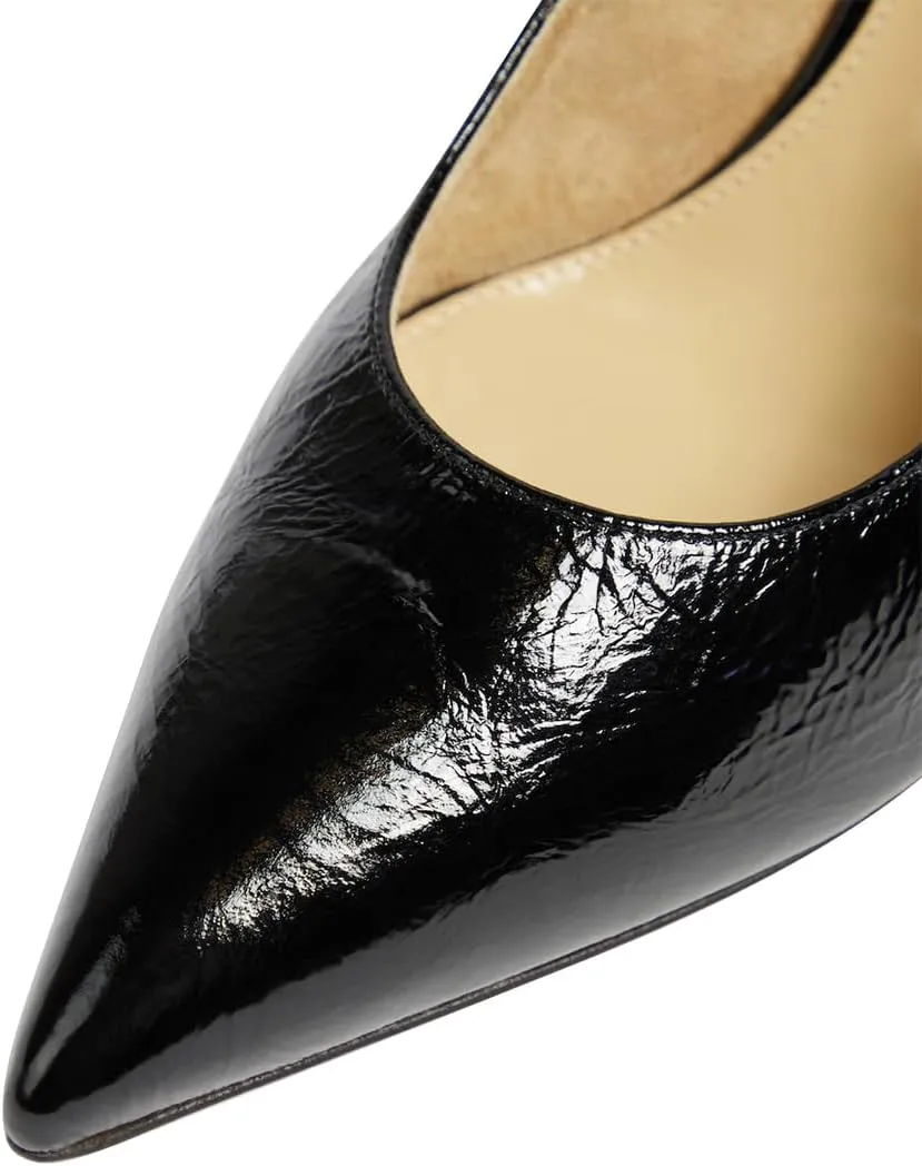 Women Graceful Mid Heel Slip on Slingback Pumps Adjustable Backstrap Buckle Pointed Toe Office Party Dress Shoes Size 4-16 US