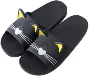 Women Shower Slippers Cat Ears Indoor Outdoor Pool Beach Bath Slides Sandals