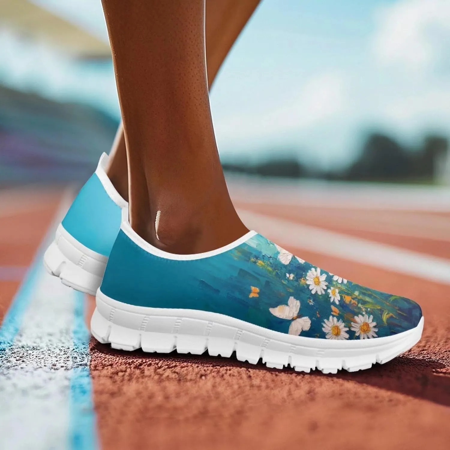 Women Slip On Tennis Shoes Casual Sneakers Womens Non Slip Work Shoes