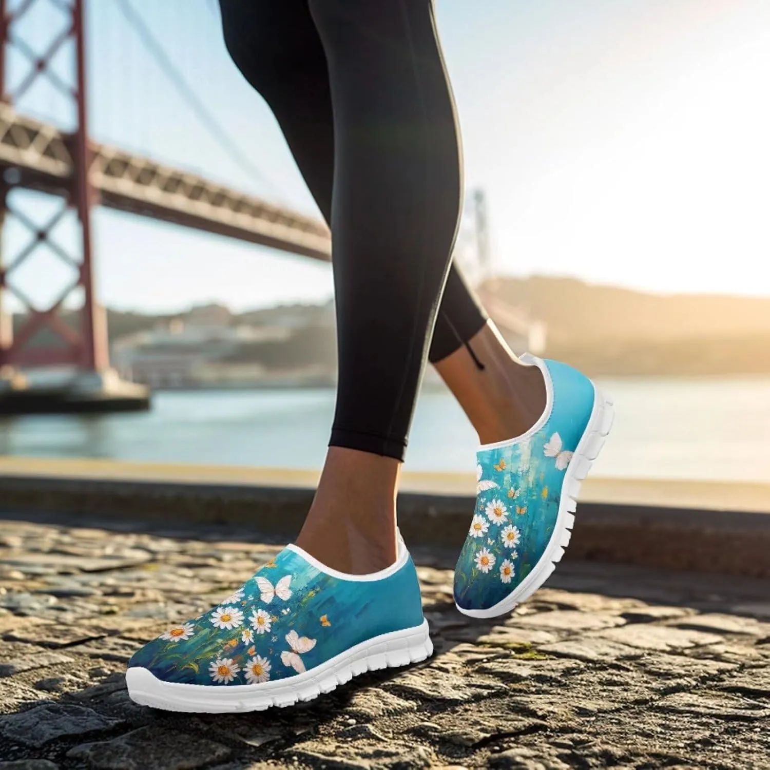 Women Slip On Tennis Shoes Casual Sneakers Womens Non Slip Work Shoes