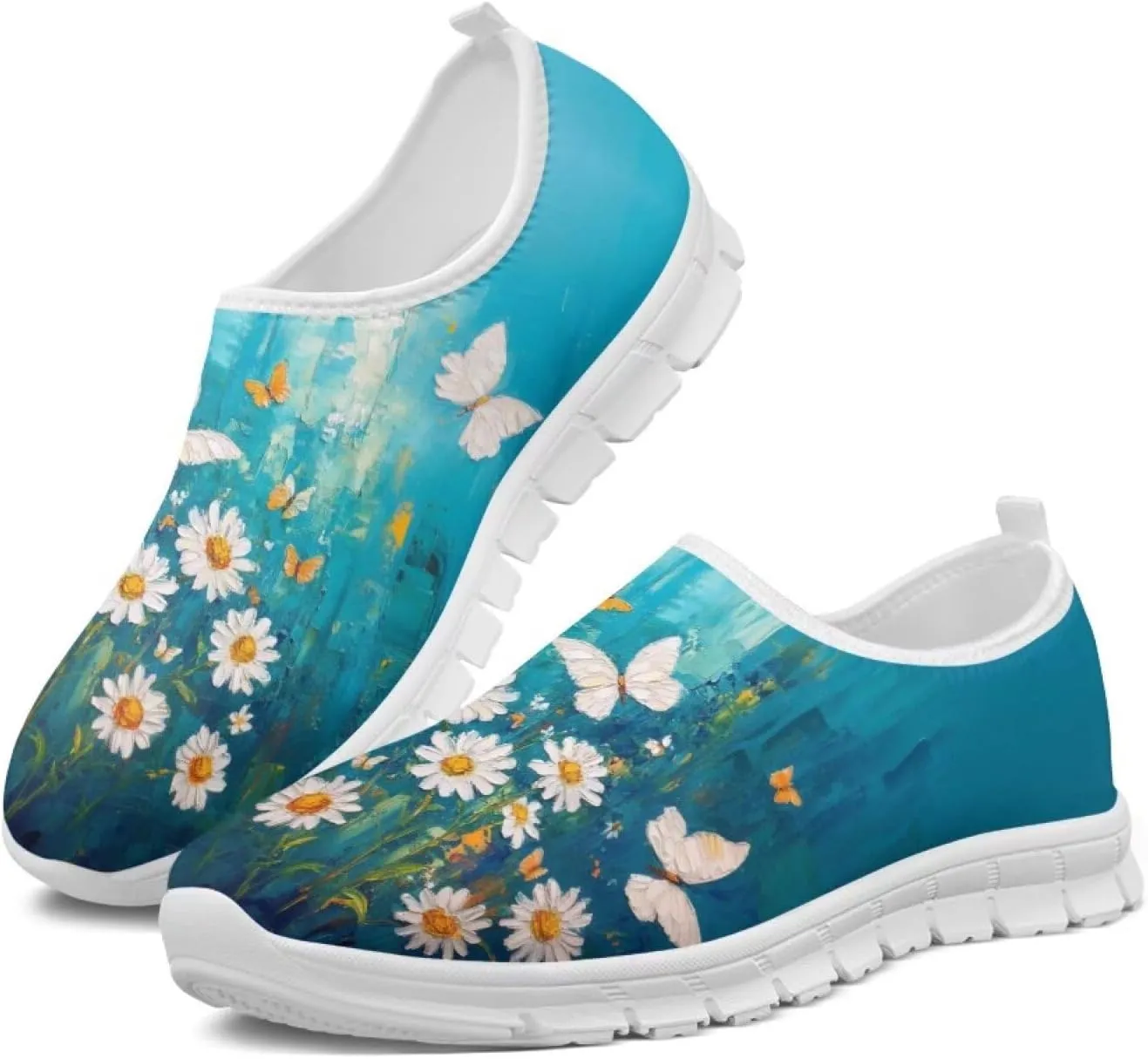 Women Slip On Tennis Shoes Casual Sneakers Womens Non Slip Work Shoes