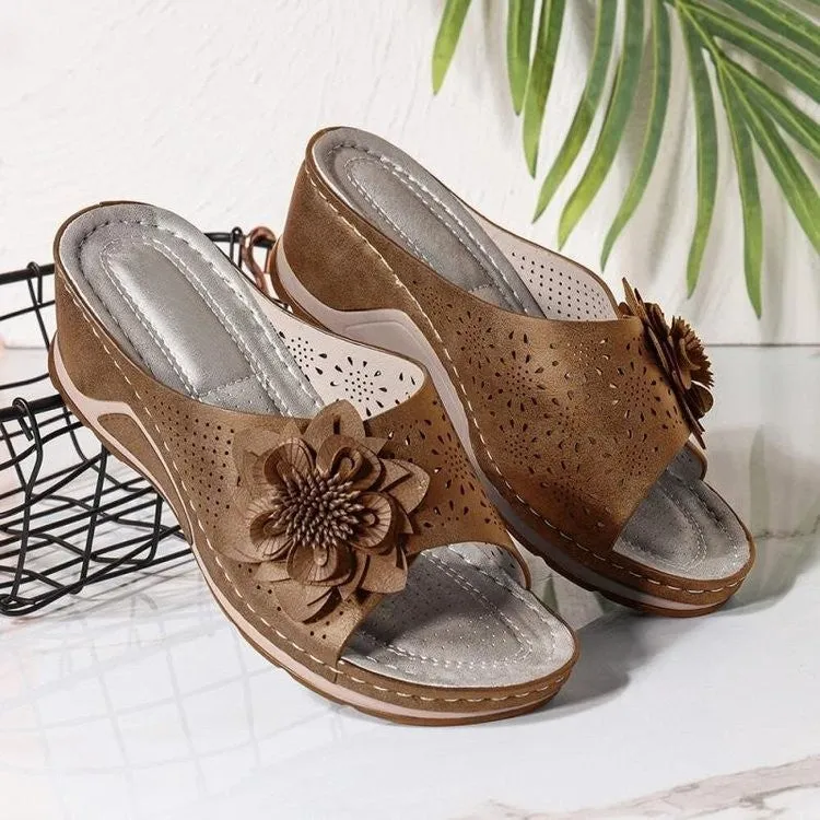 Women Soft Bottom Massage Orthopedic Wedge Slide Sandals