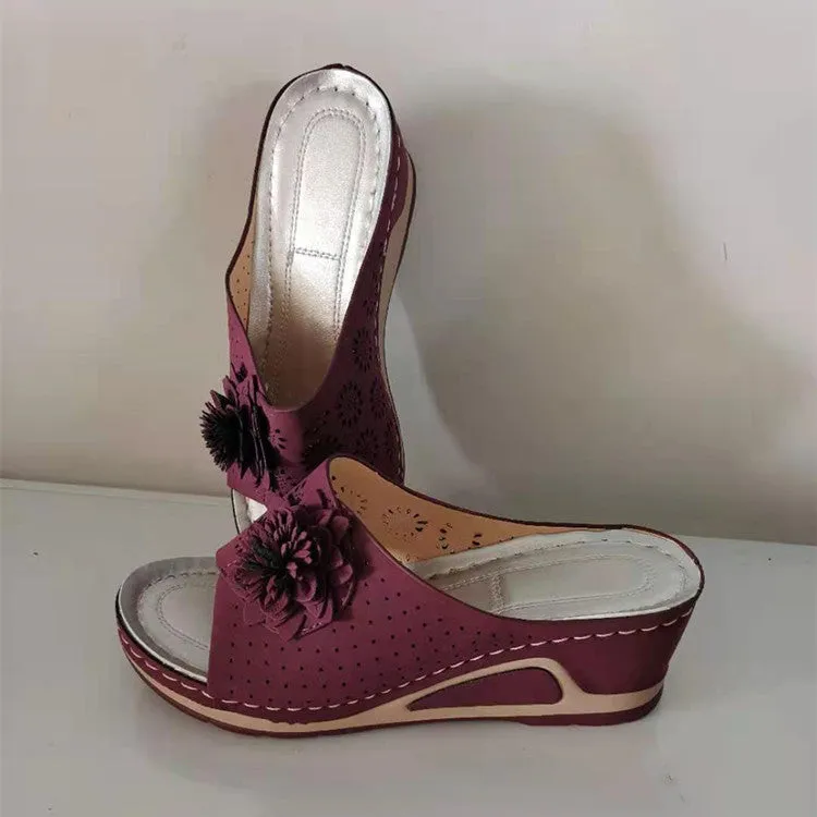 Women Soft Bottom Massage Orthopedic Wedge Slide Sandals