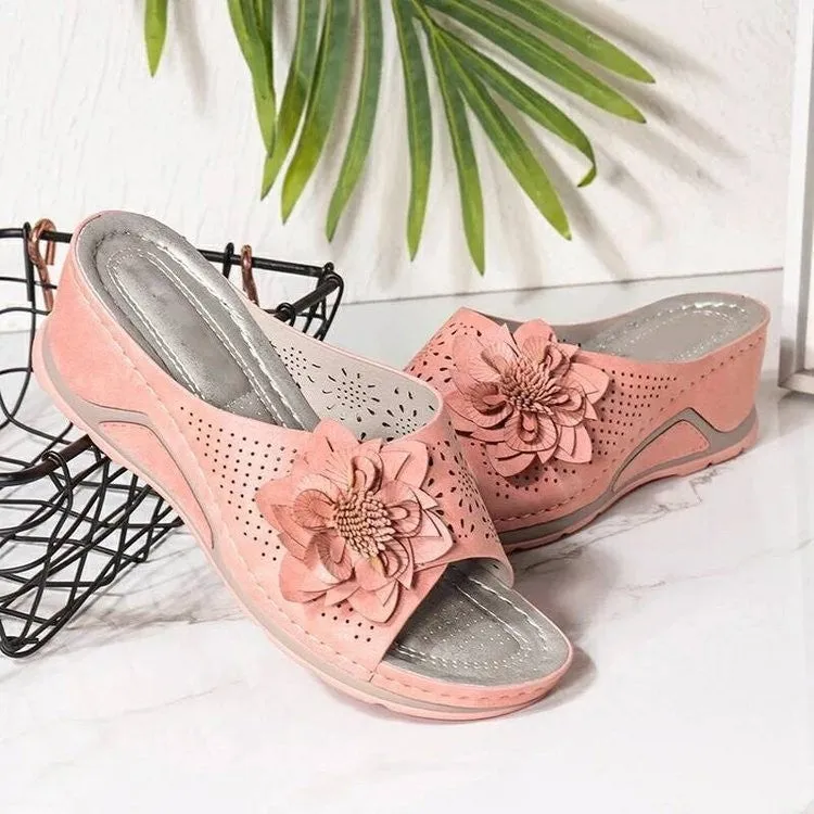 Women Soft Bottom Massage Orthopedic Wedge Slide Sandals