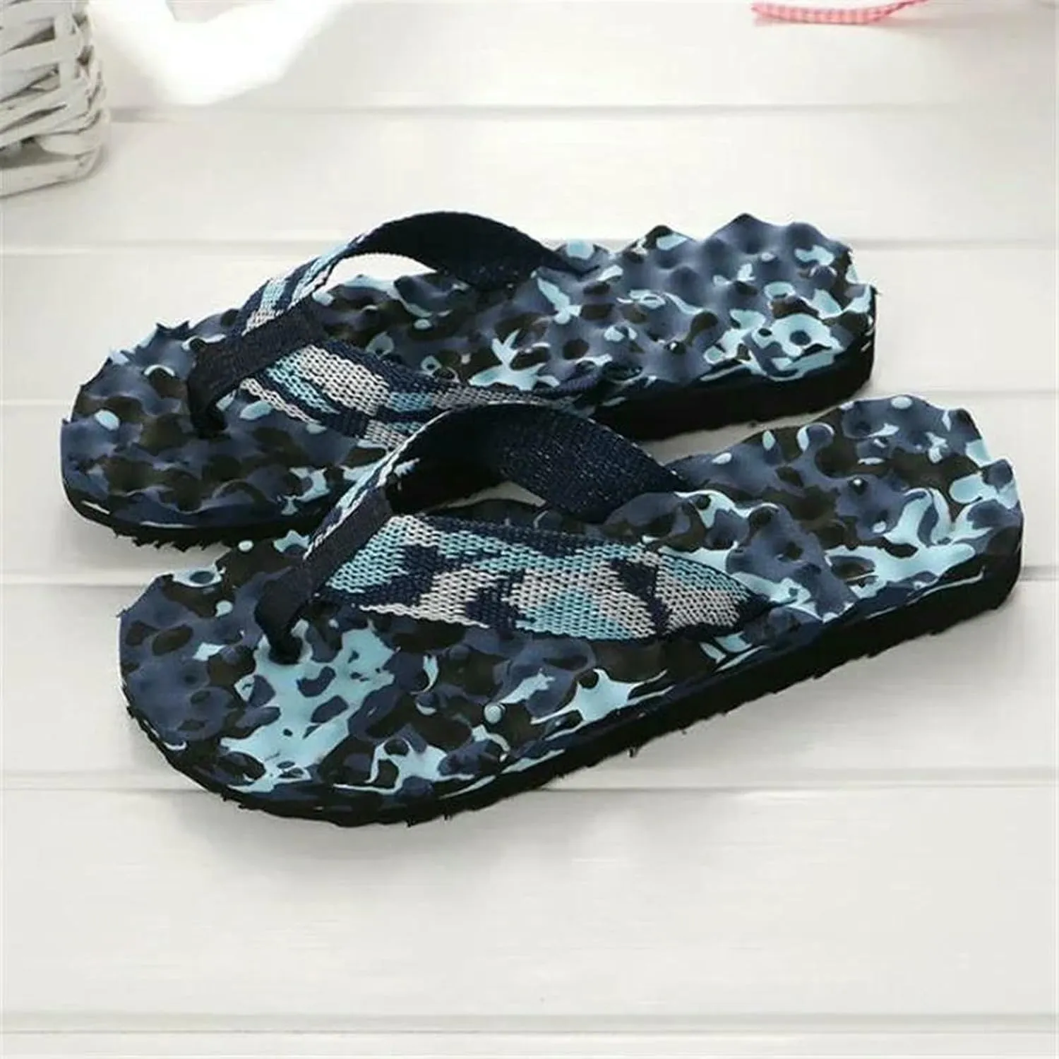 Women Summer Flip Flops Indoor Home Camouflage Comfort Massage Slipper Bathroom Beach Sandals