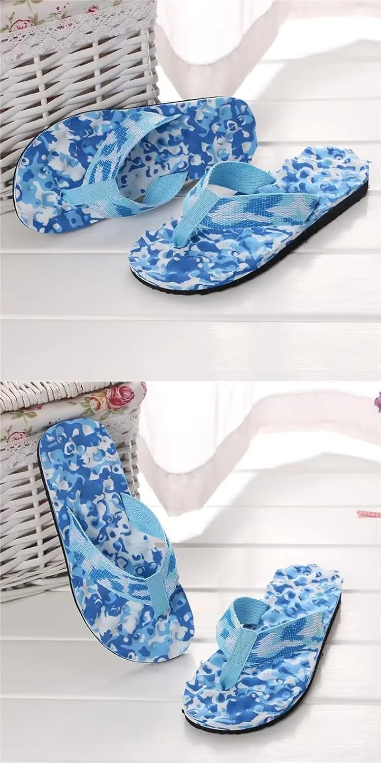 Women Summer Flip Flops Indoor Home Camouflage Comfort Massage Slipper Bathroom Beach Sandals
