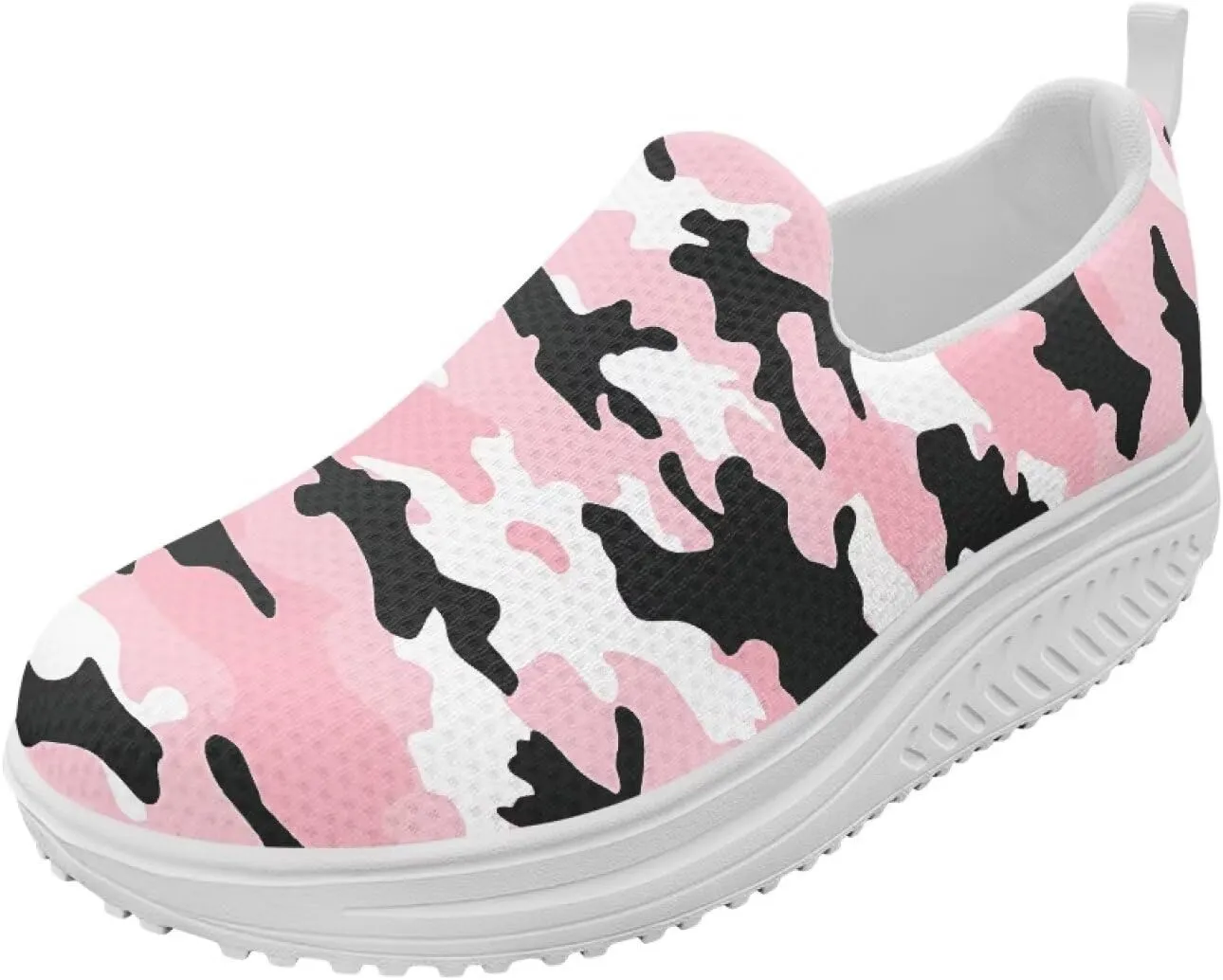 Women Walking Shoes Breathable Cushioned Workout Athletic Sneakers Lightweight Casual House Shoe Size 6-11 White Sole