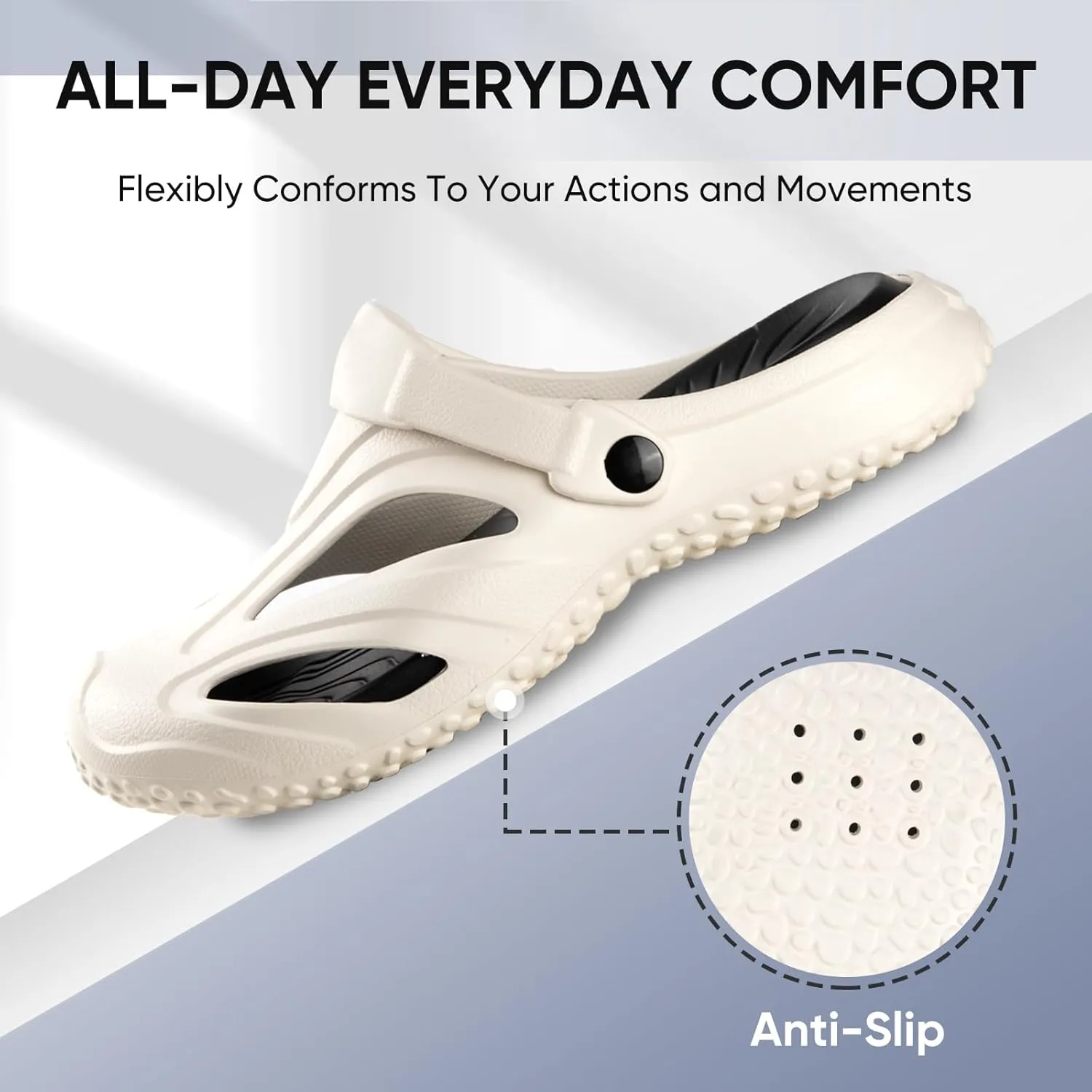 Women's & Men's Clogs Sandals Arch Support Clogs Slip-on Garden Shoes Cushion Plantar Fasciitis Sandals Non-Slip Beach Slippers for Outdoor & Indoor Activities