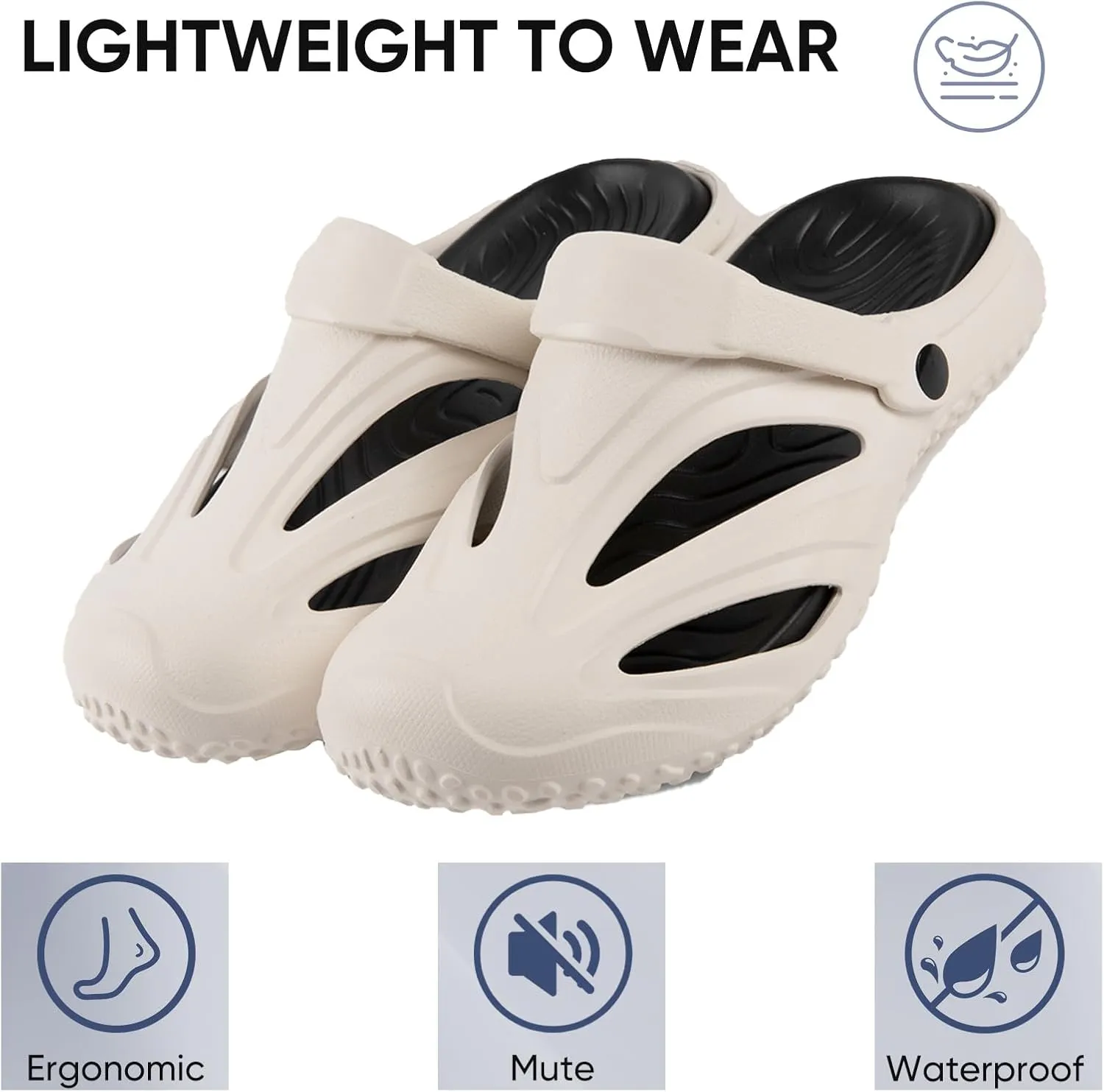 Women's & Men's Clogs Sandals Arch Support Clogs Slip-on Garden Shoes Cushion Plantar Fasciitis Sandals Non-Slip Beach Slippers for Outdoor & Indoor Activities