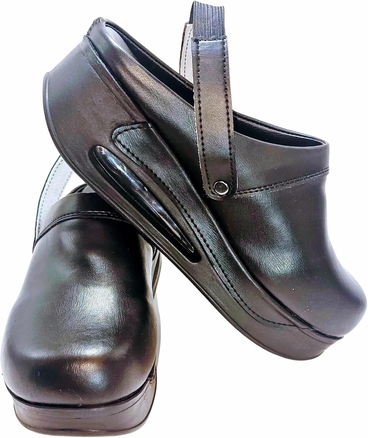 Womens Clogs with Arch Support, Pure Leather, Slip-On Clogs for Women, Perfect for Daily Indoor and Outdoor Usage, Shock Absorption, Breathable Materials