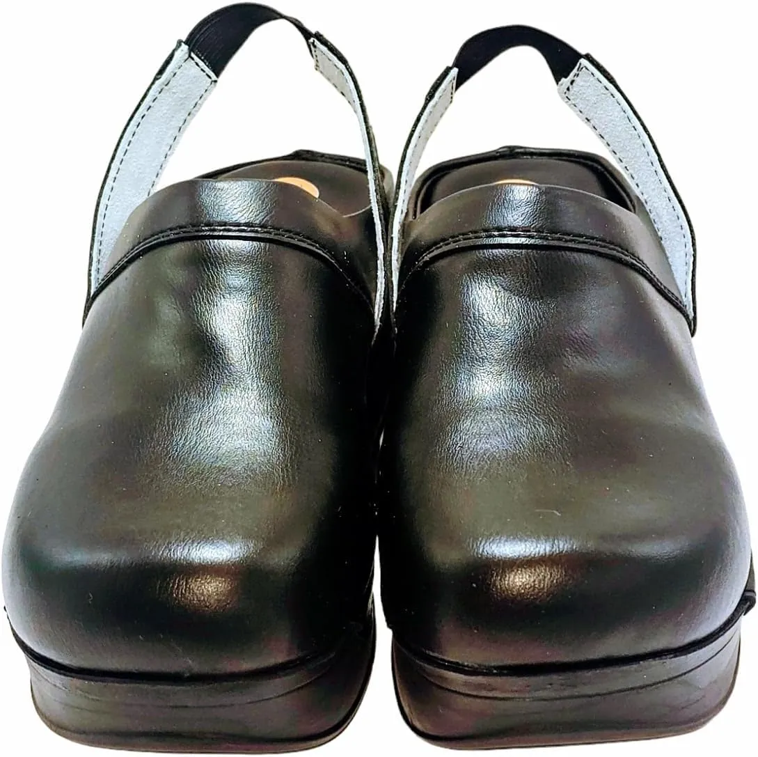 Womens Clogs with Arch Support, Pure Leather, Slip-On Clogs for Women, Perfect for Daily Indoor and Outdoor Usage, Shock Absorption, Breathable Materials