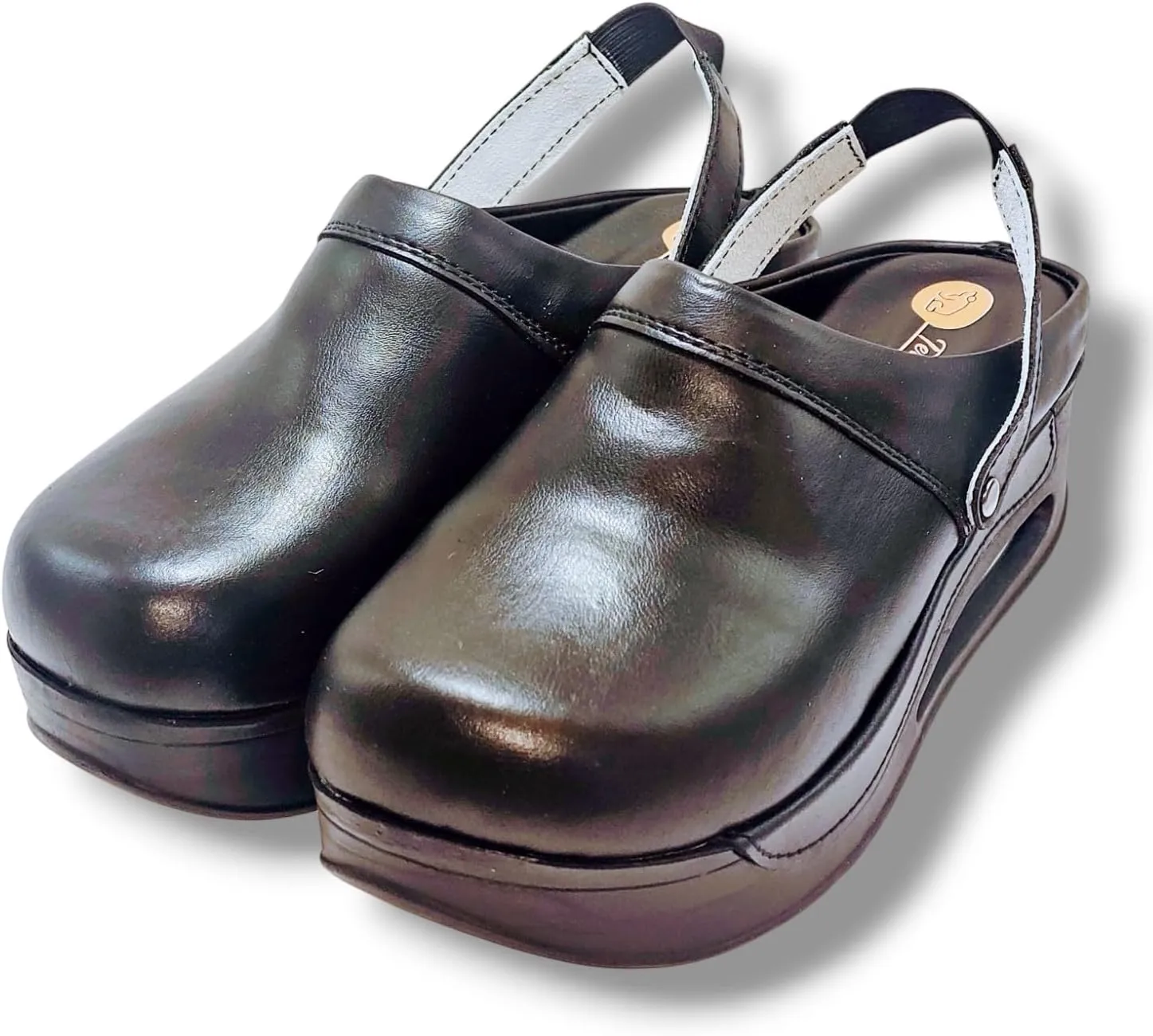 Womens Clogs with Arch Support, Pure Leather, Slip-On Clogs for Women, Perfect for Daily Indoor and Outdoor Usage, Shock Absorption, Breathable Materials