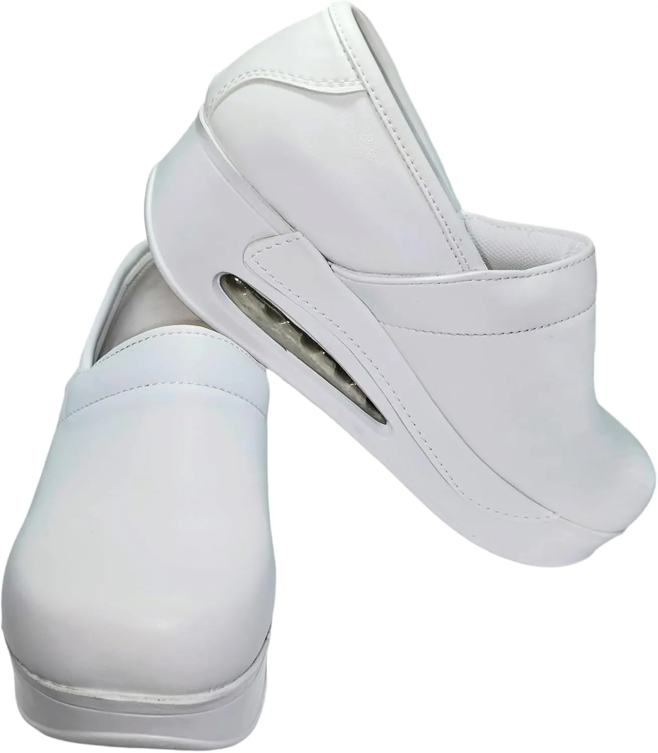 Womens Clogs with Arch Support, Pure Leather, Slip-On Clogs for Women, Perfect for Daily Indoor and Outdoor Usage, Shock Absorption, Breathable Materials